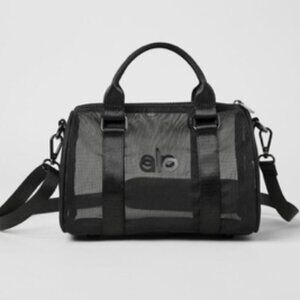 Alo Yoga Mini Sheer Duffle Bag Black Crossbody Gym Travel NWT